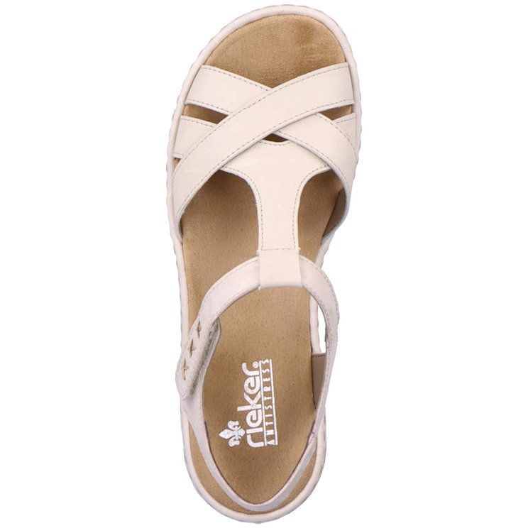 RIEKER Basutės moterims, Smėlio, SANDALS 4