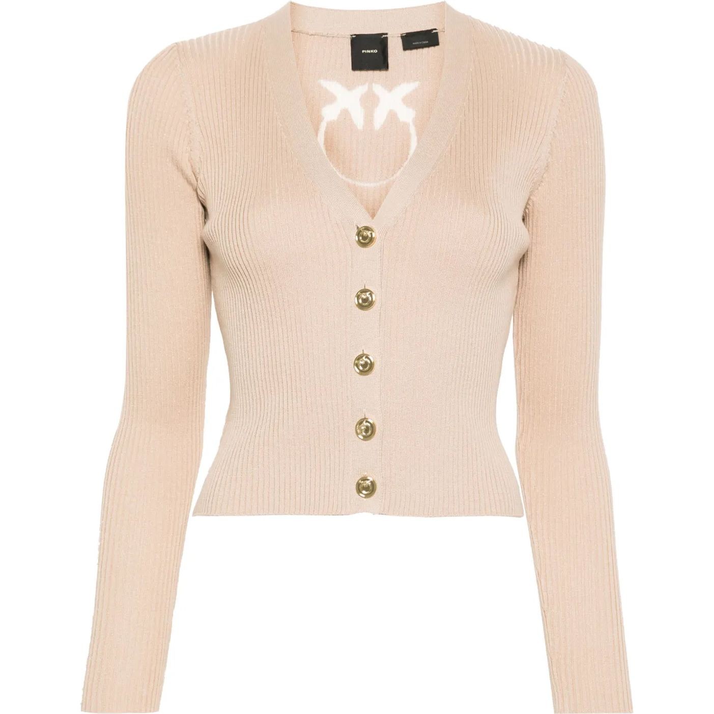 PINKO Kardiganas moterims, Kūno, Contrasting logo cardigan