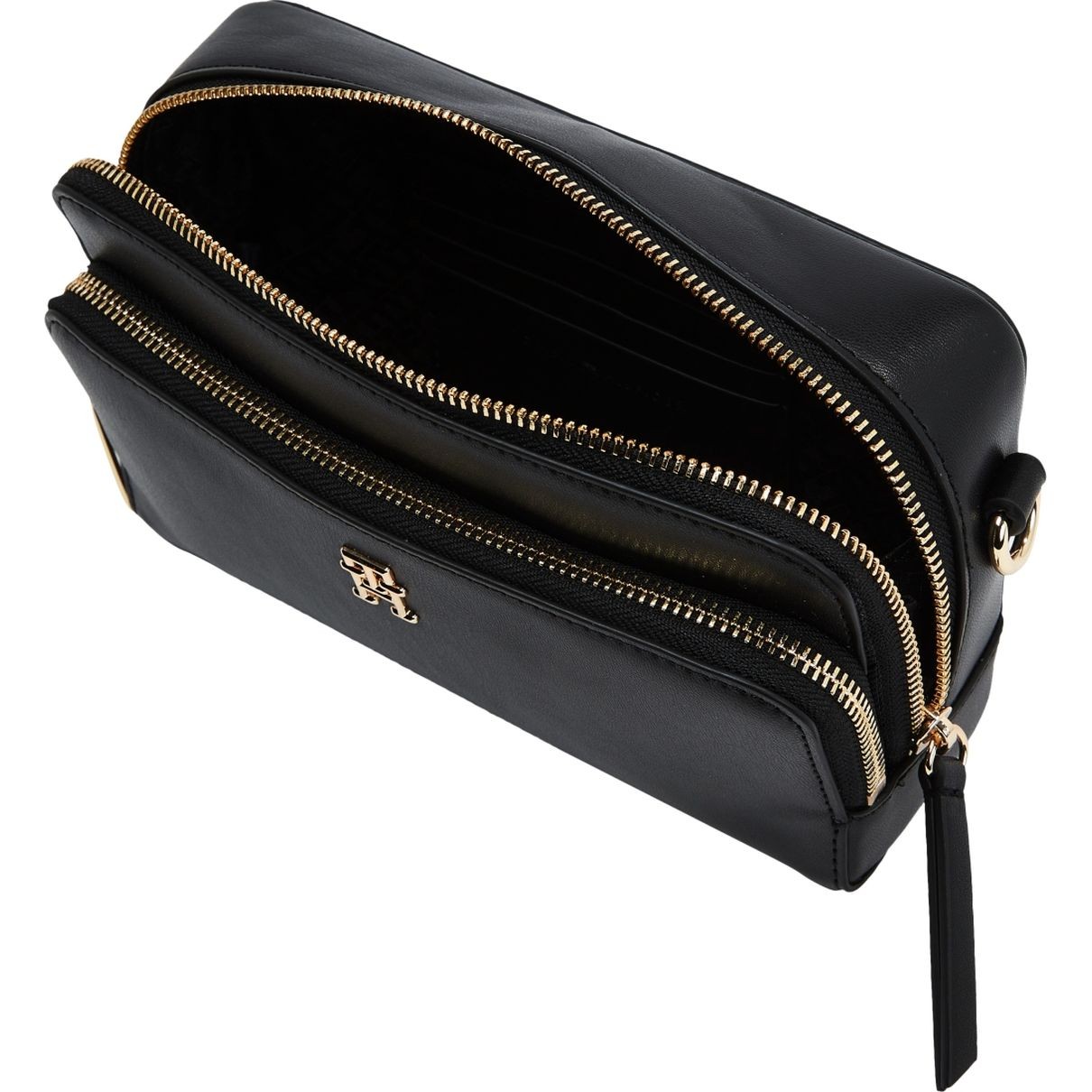 TOMMY HILFIGER Rankinė per petį moterims, Juoda, Iconic camera bag solid 4