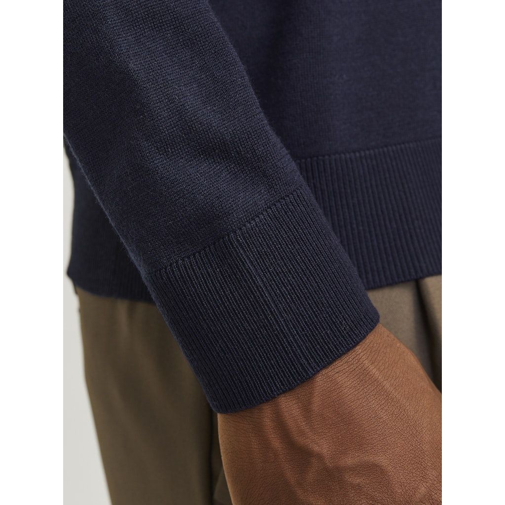JACK & JONES Megztinis vyrams, Mėlyna, Milano stitch knit crew neck 6