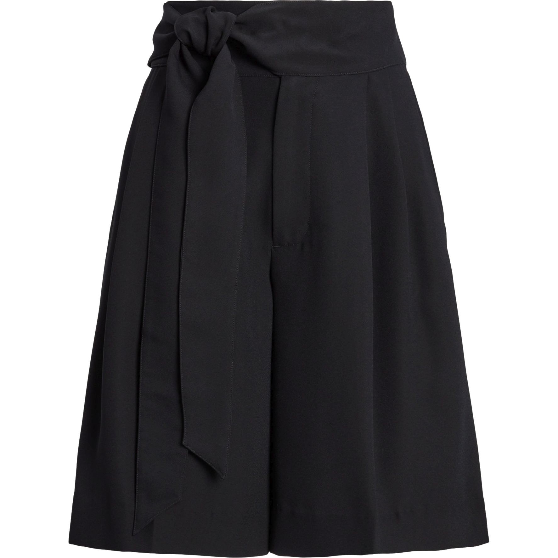 LAUREN RALPH LAUREN Šortai moterims, Juoda, Ydamna pleated short