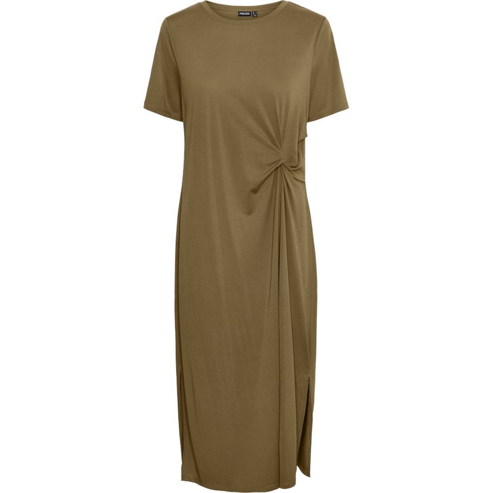 PIECES Midi suknelė moterims, Ruda, PCANORA SS O-NECK 1