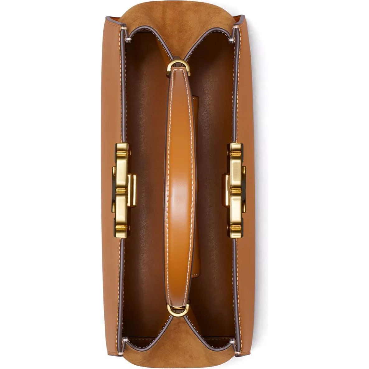 TORY BURCH Pirkinių krepšys moterims, Ruda, Eleanor satchel 3