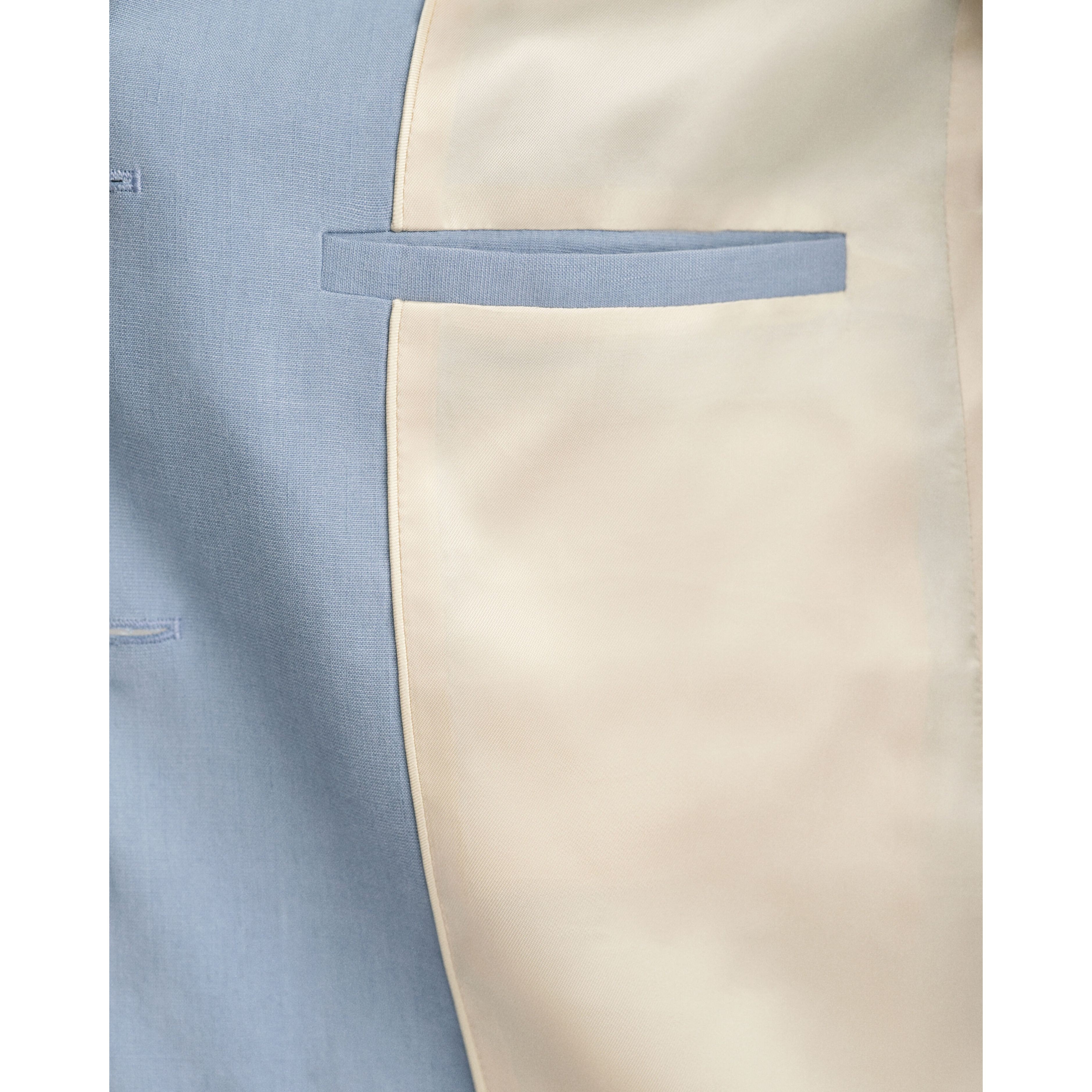 GANT Švarkas moterims, Mėlyna, REG STRETCH LINEN BLAZER 3