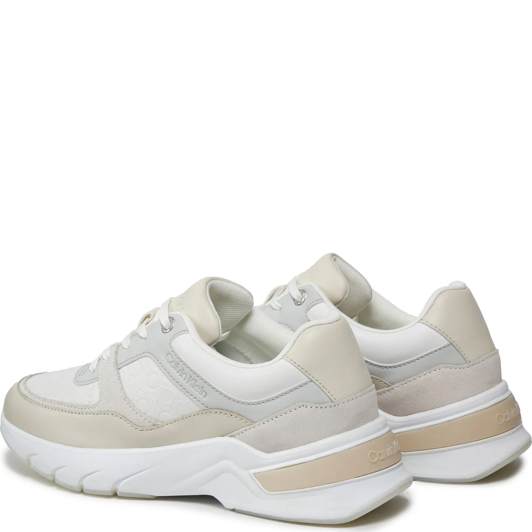 CALVIN KLEIN Laisvalaikio bateliai moterims, Smėlio, Elevated - mix leisure 3