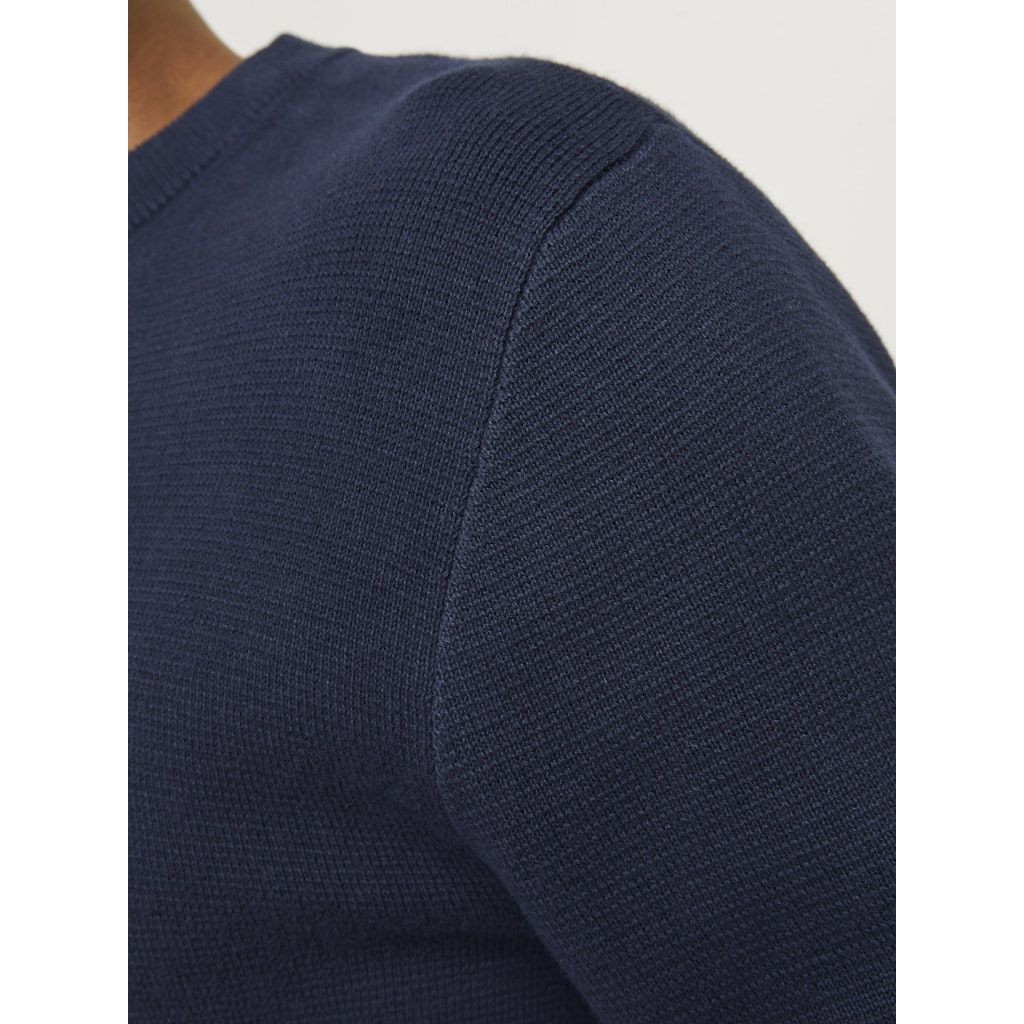 JACK & JONES Megztinis vyrams, Mėlyna, Merino knit crew neck 5