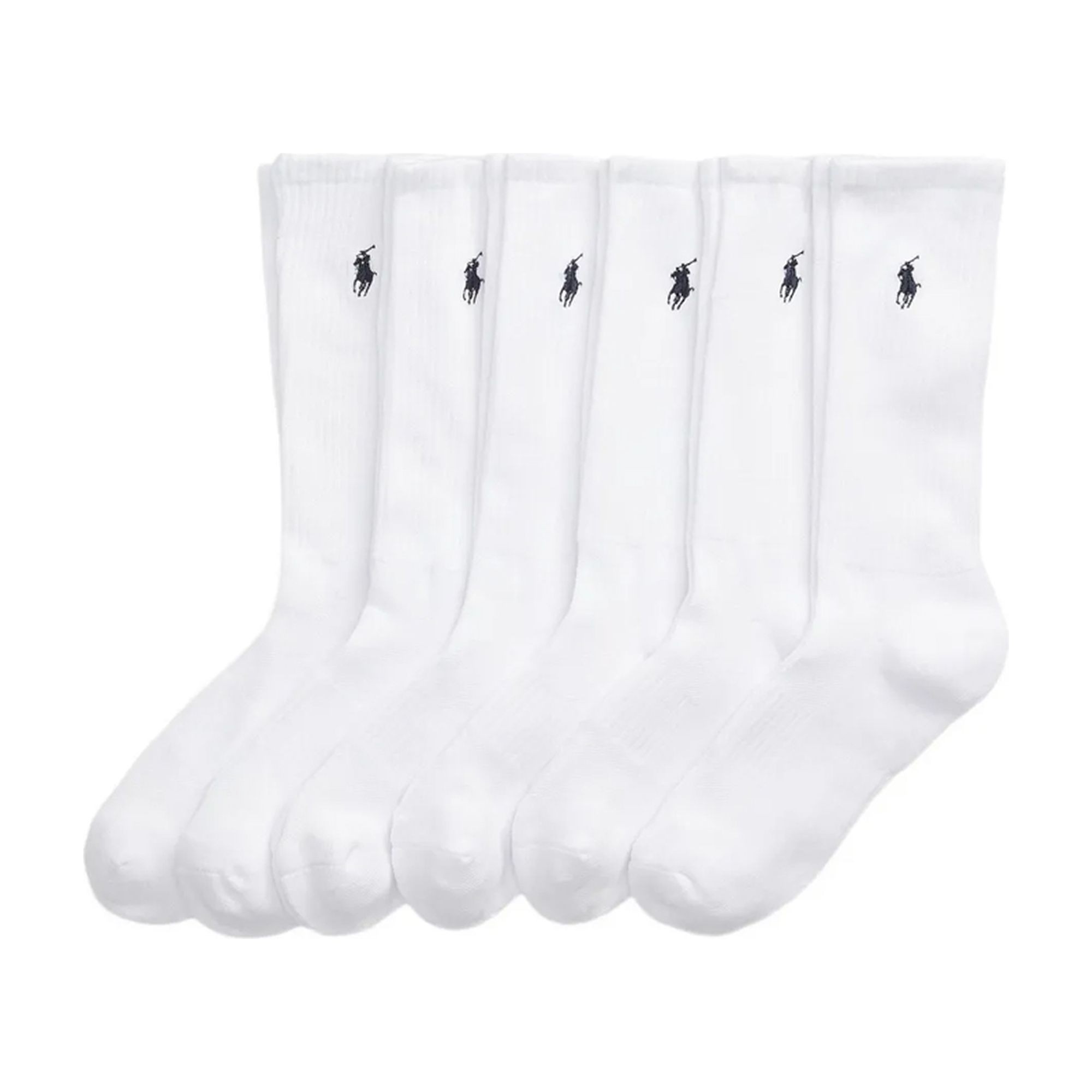 POLO RALPH LAUREN UW Kojinės vyrams, Balta, Cas crew 6pk-crew sock-6 pack 1