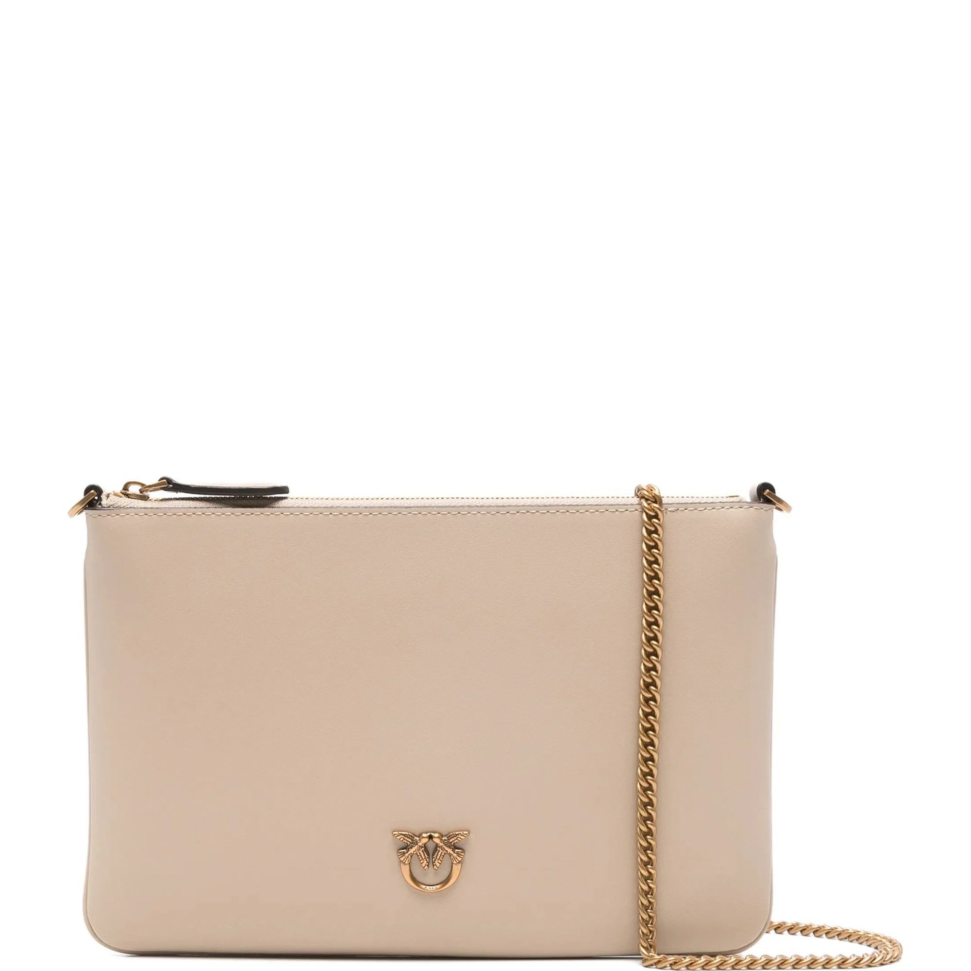 PINKO Delninukė moterims, Smėlio, Flat classic vitello seta 1