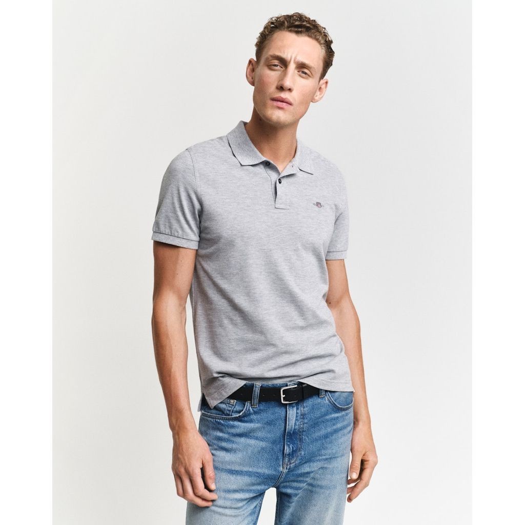 GANT Polo marškiniai trumpos rank. vyrams, Pilka 2
