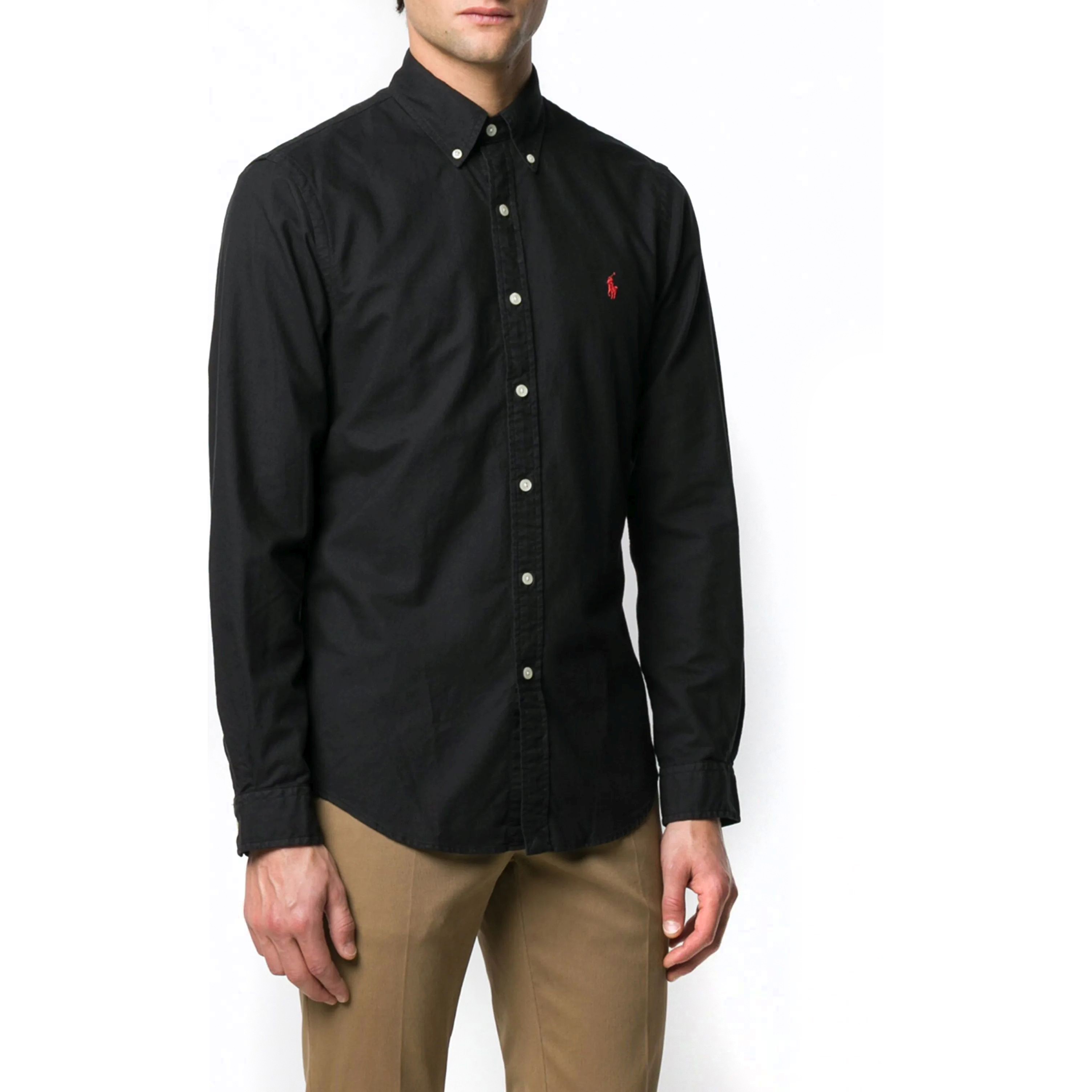 POLO RALPH LAUREN Marškiniai ilgomis rankovėmis vyrams, Juoda, Long sleeve shirt 1