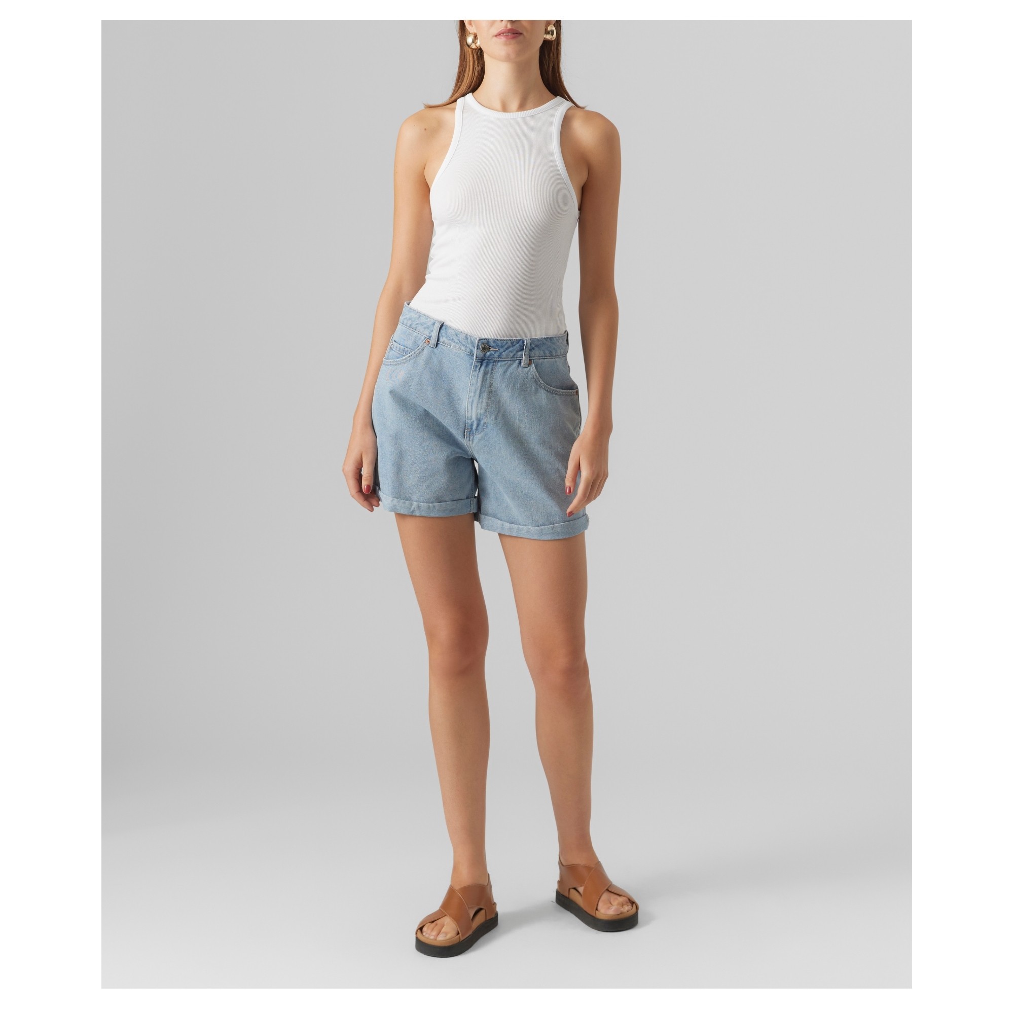 VERO MODA Šortai moterims, Mėlyna, Zuri loose denim 3