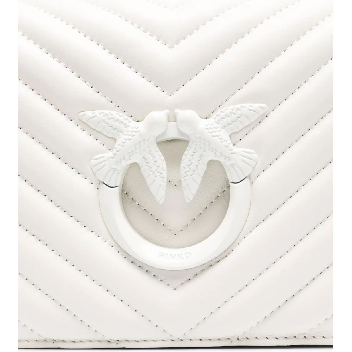 PINKO Rankinė per petį moterims, Balta, Logo-plaque crossbody bag 3