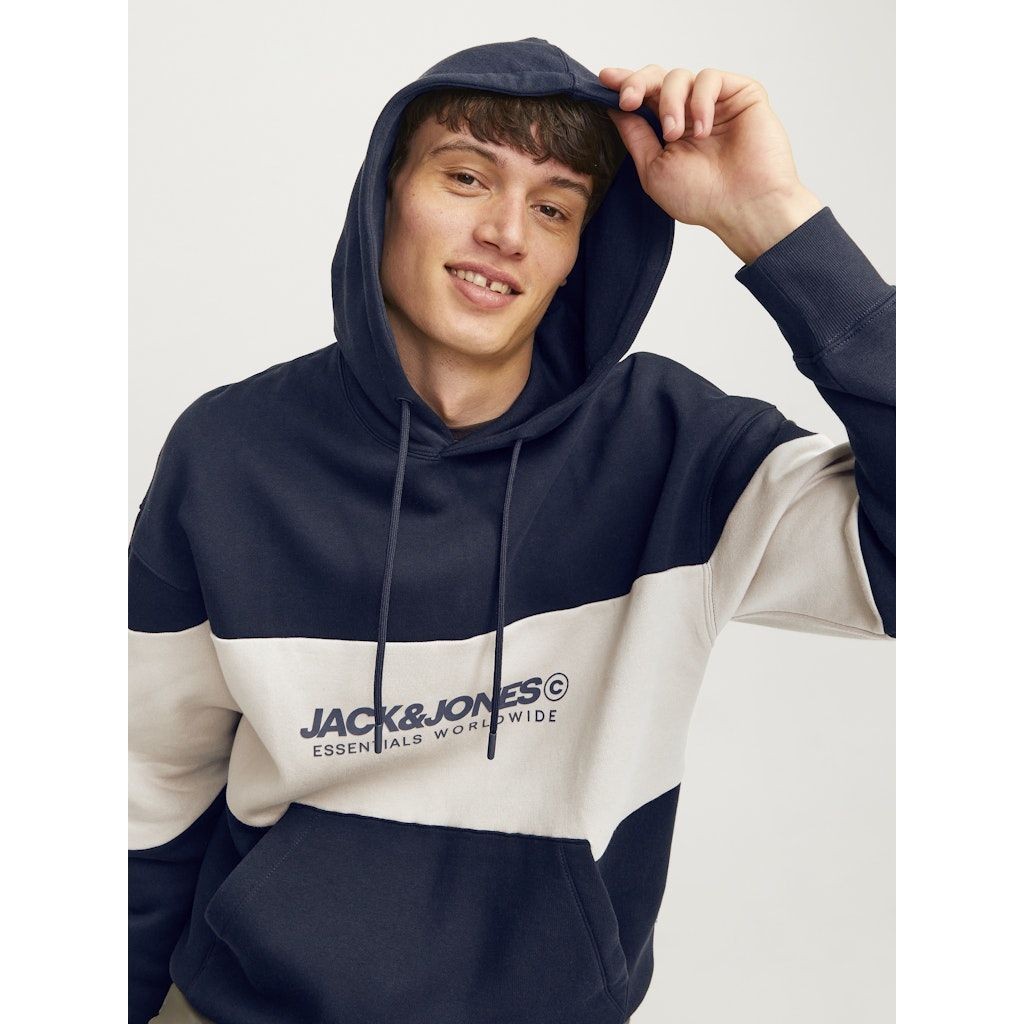 JACK & JONES Džemperis vyrams, Mėlyna, Legacy blocking sweat hood 6