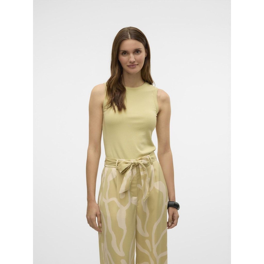 VERO MODA Marškiniai be rankovių moterims, Geltona, Promise tank top 2