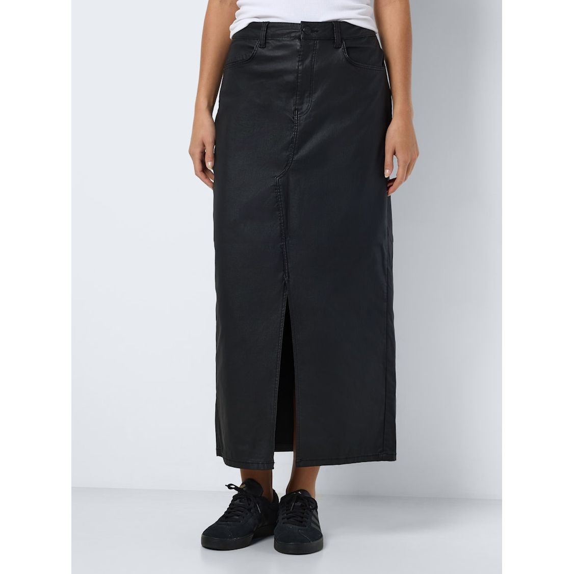 NOISY MAY Midi sijonas moterims, Juoda, Kath slit long skirt 8