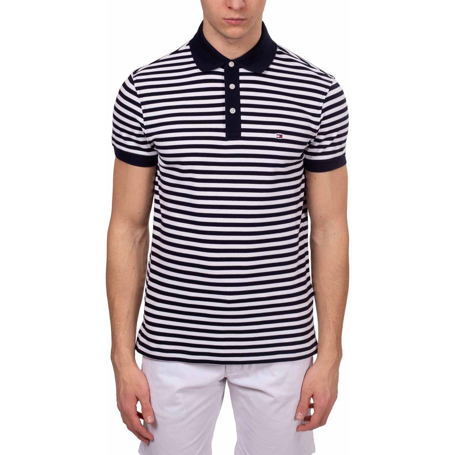 TOMMY HILFIGER Polo marškiniai trumpos rank. vyrams, Mėlyna, 1985 slim polo 1