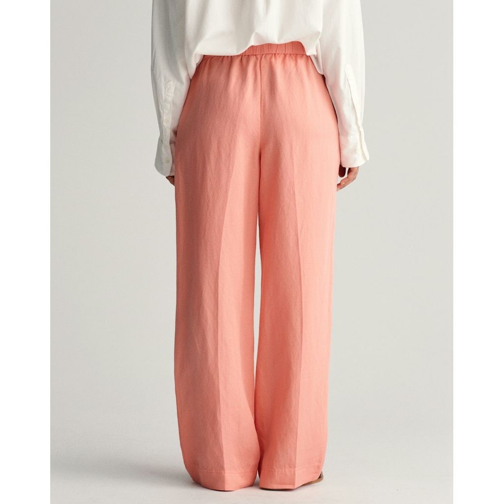 GANT Kelnės moterims, Rožinė, REL LINEN BLEND PULL ON PANTS 3