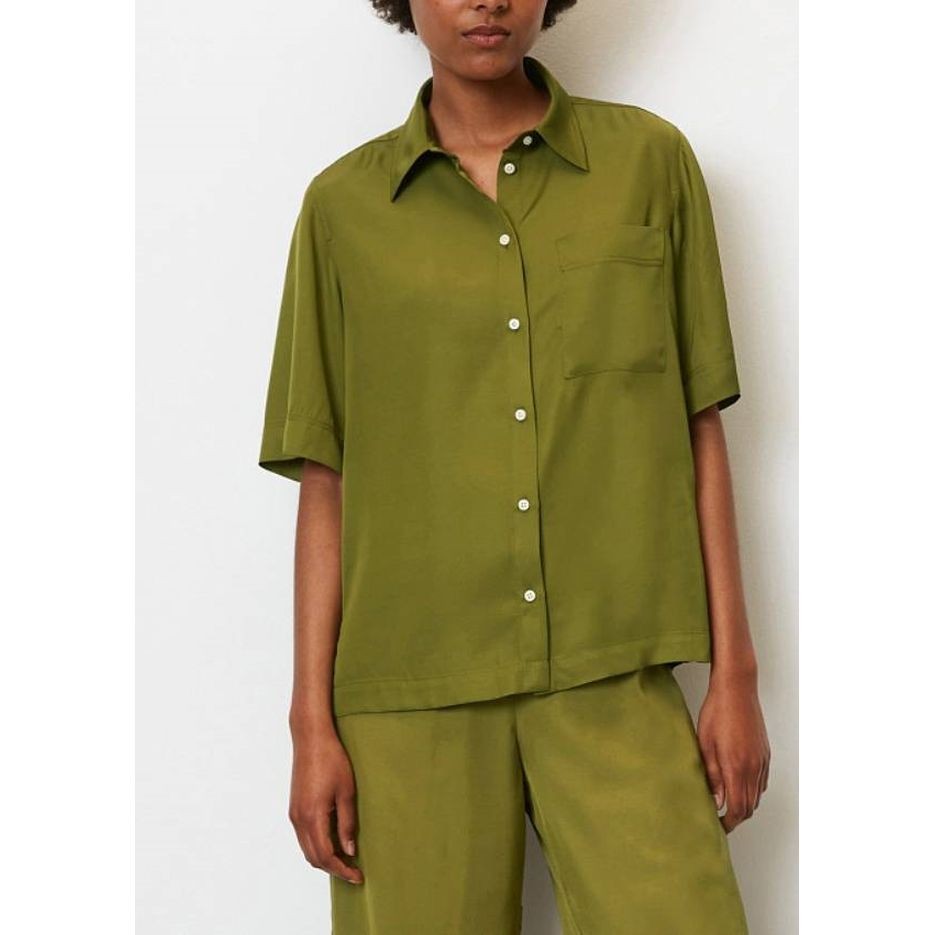 MARC O'POLO Marškiniai trump. rankovėmis moterims, Žalia 2