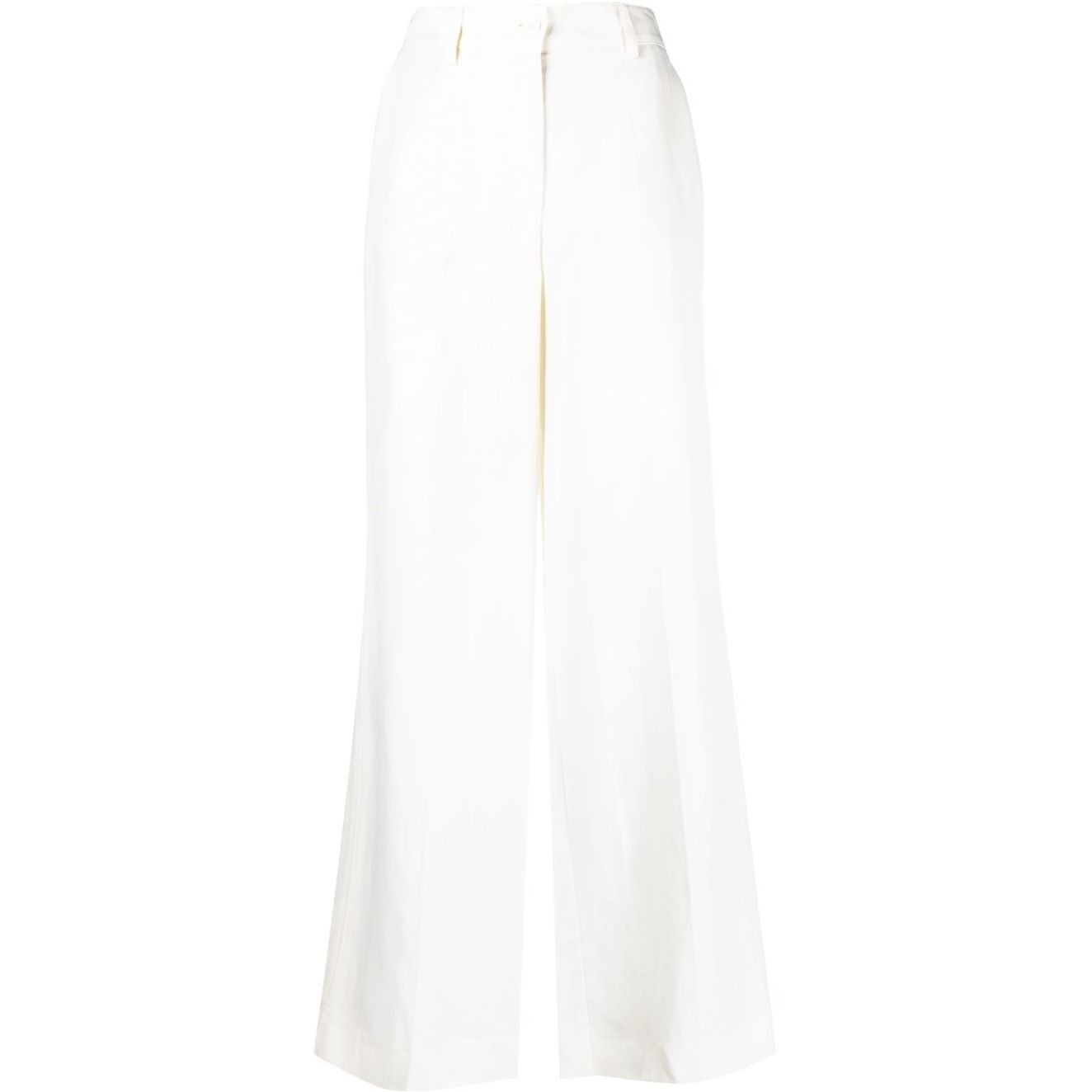 PAROSH Kelnės moterims, Balta, High waist trousers