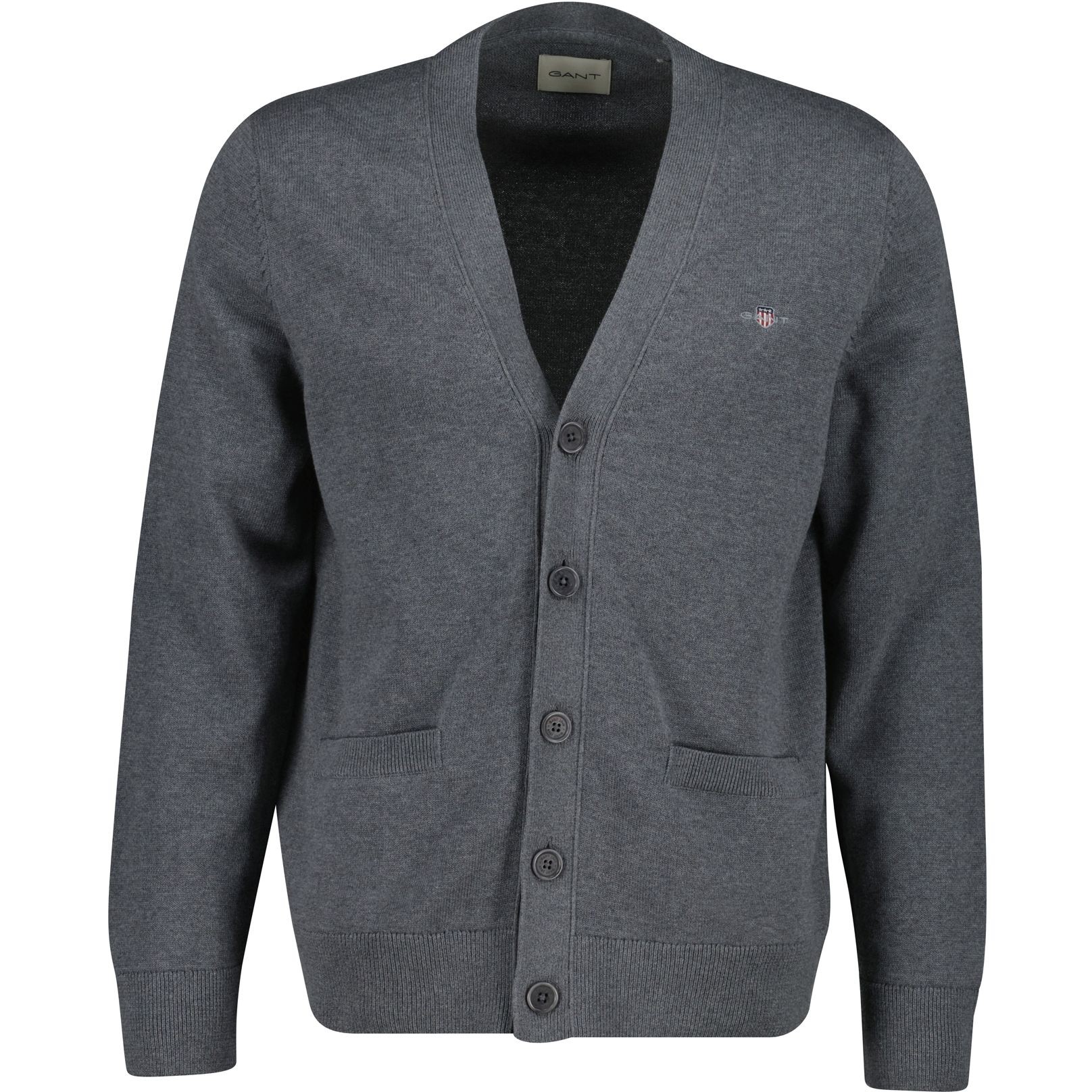 GANT Kardiganas vyrams, Pilka, casual cotton cardigan 1