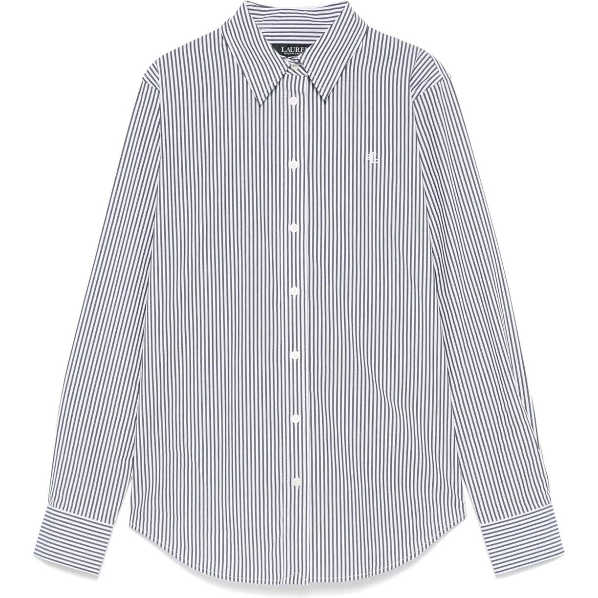 LAUREN RALPH LAUREN Marškiniai ilgomis rankovėmis moterims, Juoda, Long sleeve button front shirt