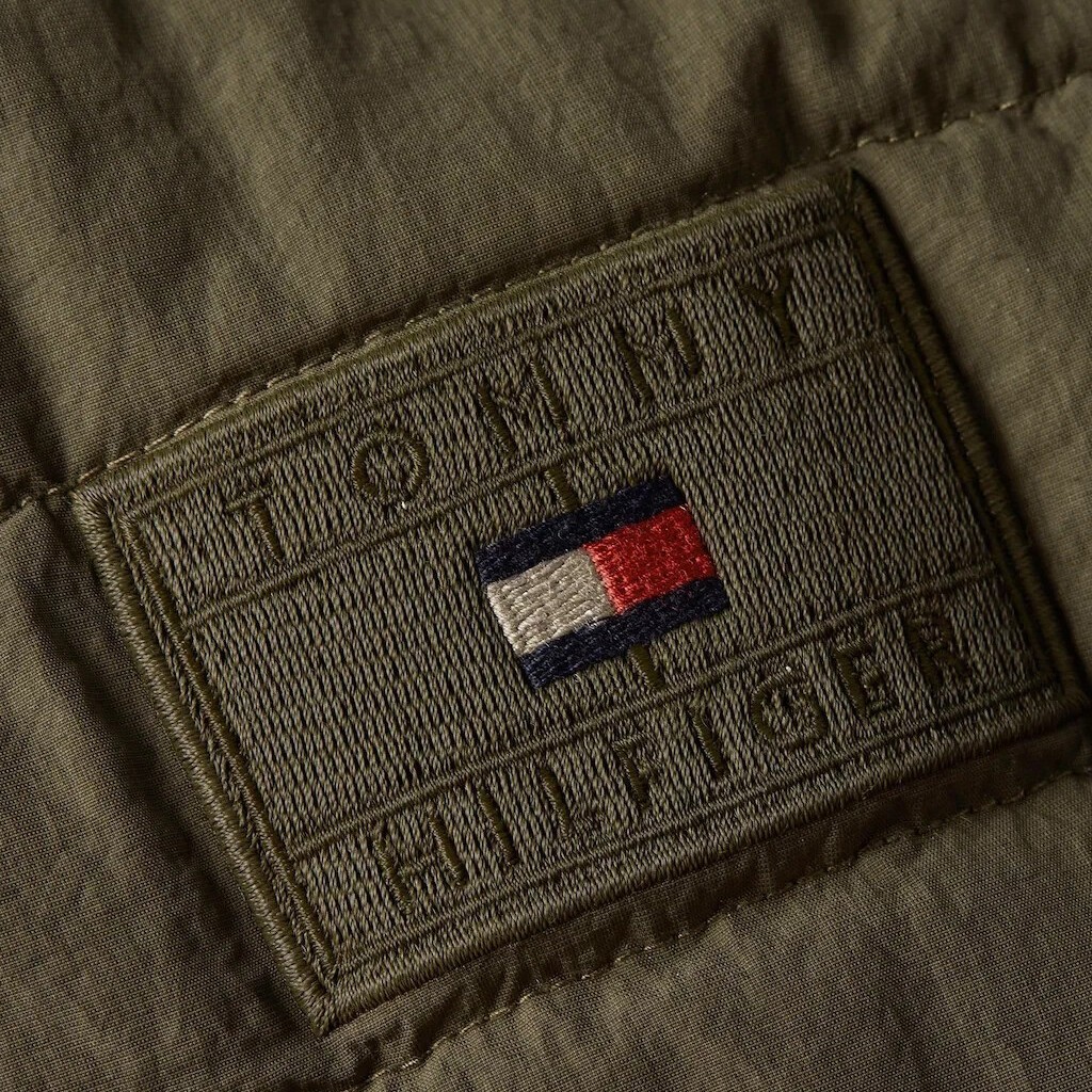 TOMMY HILFIGER Pūkinė striukė vyrams, Žalia, Gmd padded hooded jacket 3