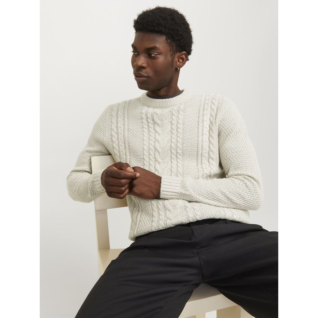 JACK & JONES Megztinis vyrams, Balta, Craig knit crew neck 7