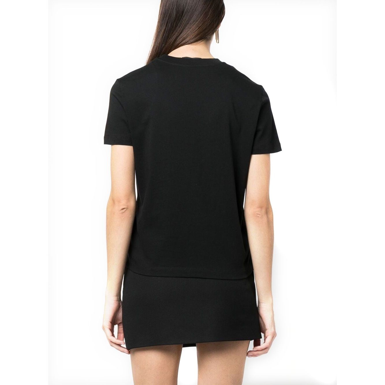 JUST CAVALLI Marškinėliai trump. rankovėmis moterims, Juoda, Logo tiger gold t-shirt 3