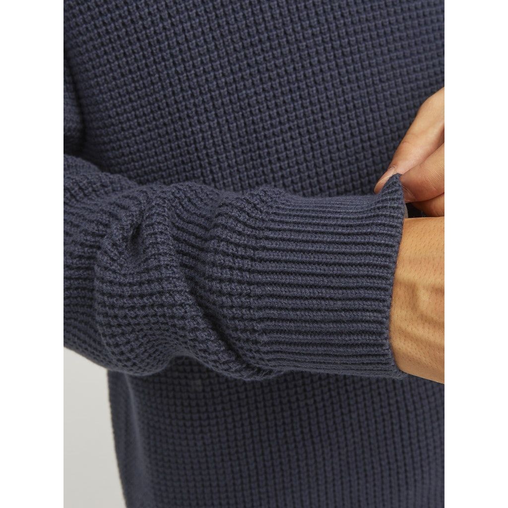 JACK & JONES Megztinis vyrams, Mėlyna, Viggo waffle knit crew neck 6
