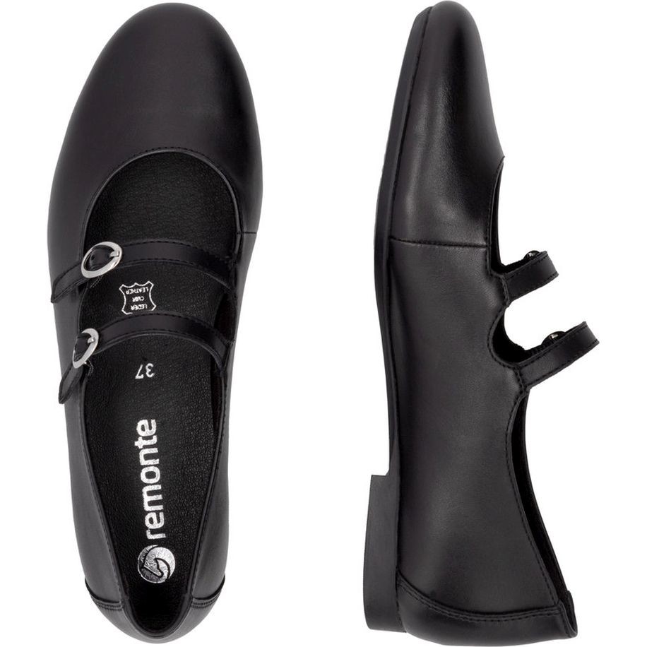 REMONTE Balerinos moterims, Juoda, Ballerina with straps 9
