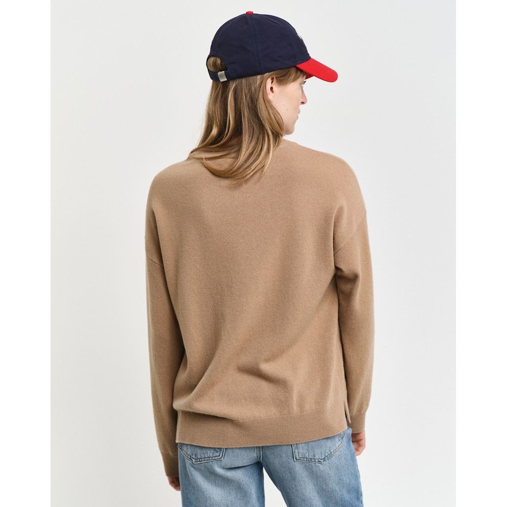 GANT Megztinis moterims, Ruda, Superfine lambswool sweater 3