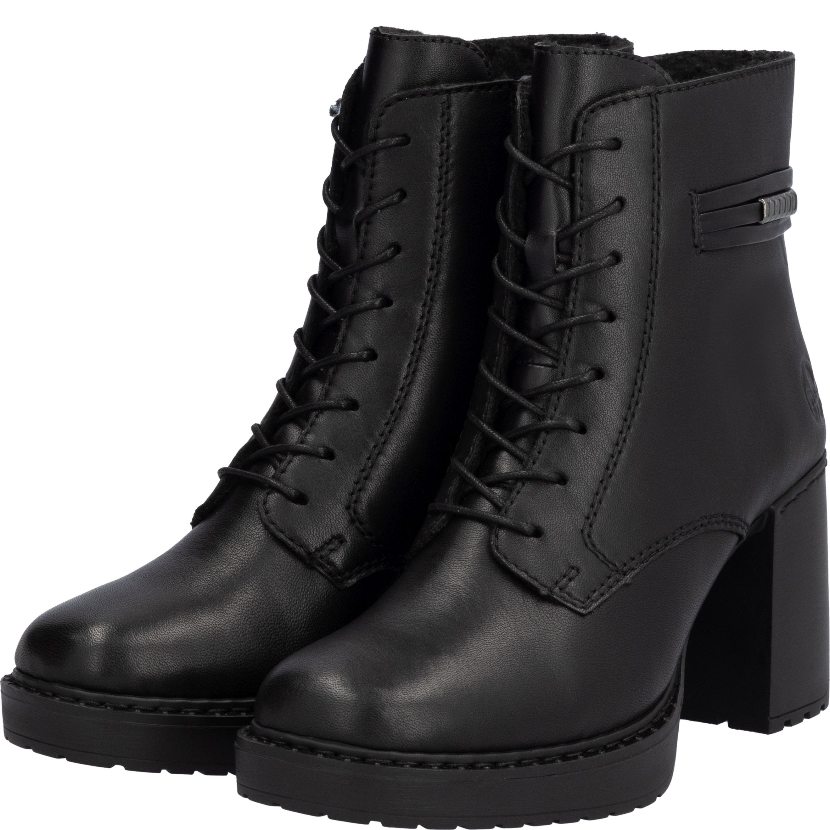 RIEKER Aulinukai moterims, Juoda, Ladies mid height boots 10