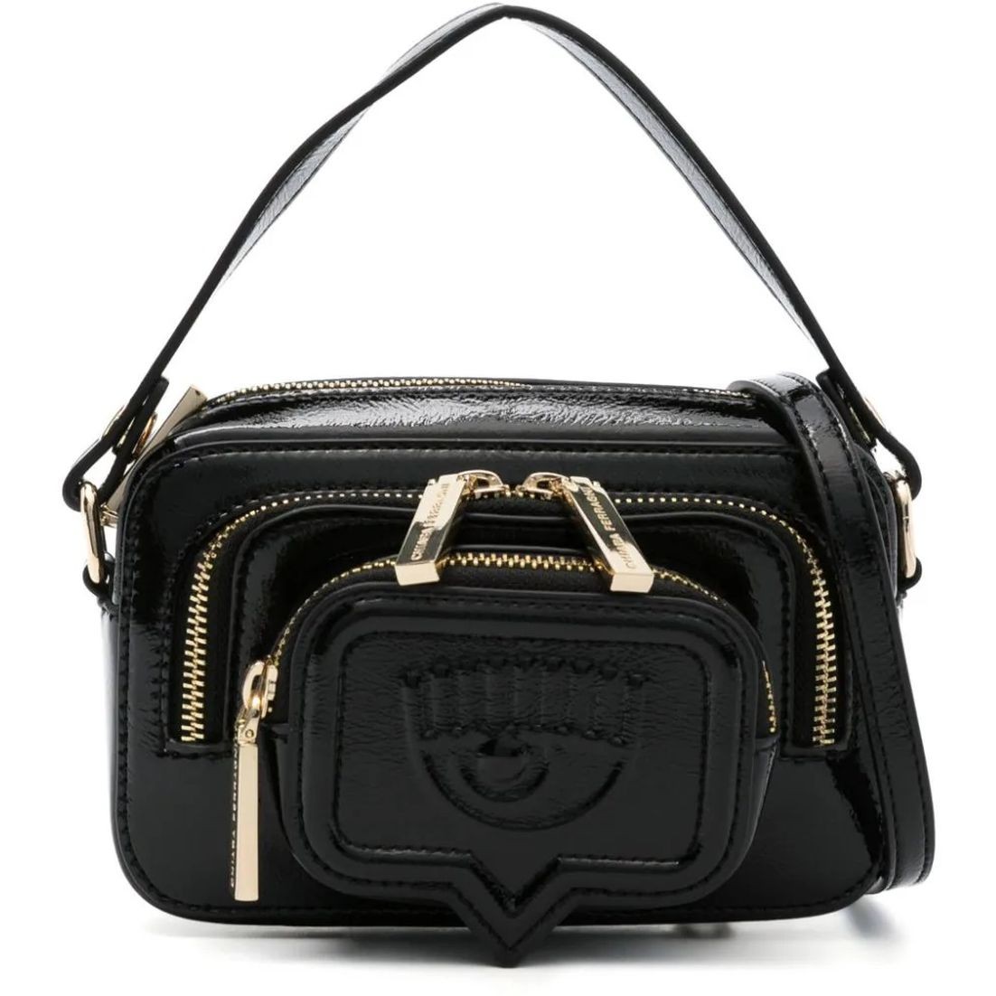 CHIARA FERRAGNI Rankinė per petį moterims, Juoda, Eyelike pocket  crossbody 1