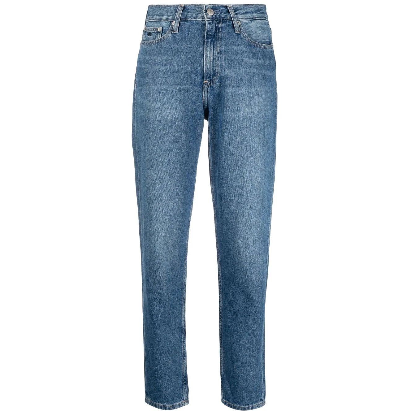 CALVIN KLEIN JEANS Tiesūs džinsai -moterims, Mėlyna, Mom jean 1