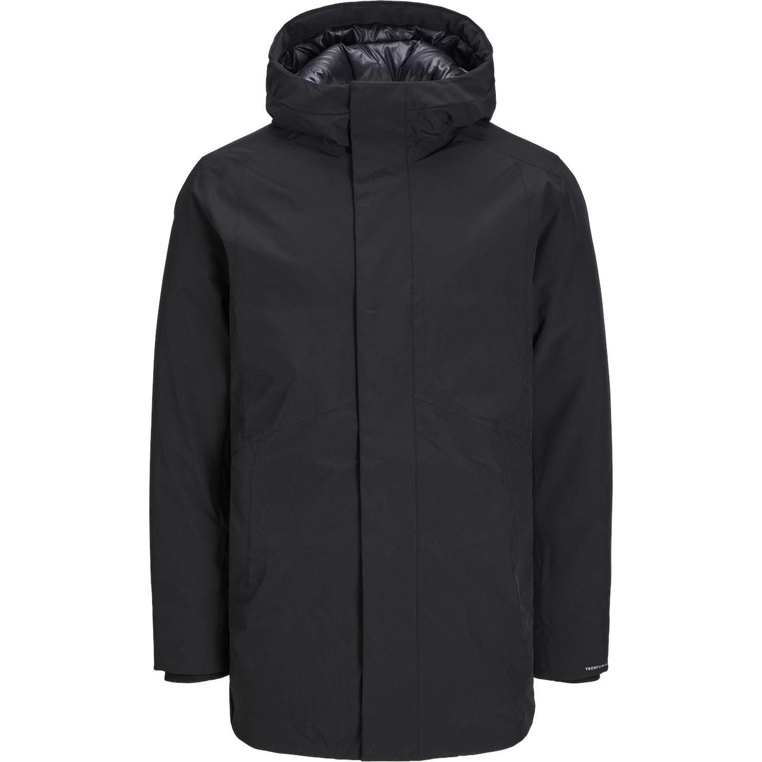 JACK & JONES Pūkinis paltas vyrams, Juoda, Keen parka 1