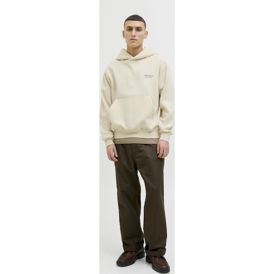 JACK & JONES Džemperis vyrams, Smėlio, Islington back sweat hood 6