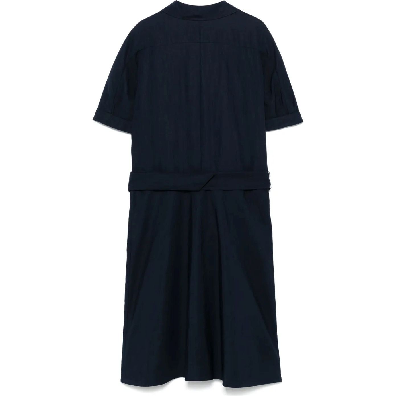 VINCE Midi suknelė moterims, Mėlyna, Cuffed s/s belted shirt dress 2