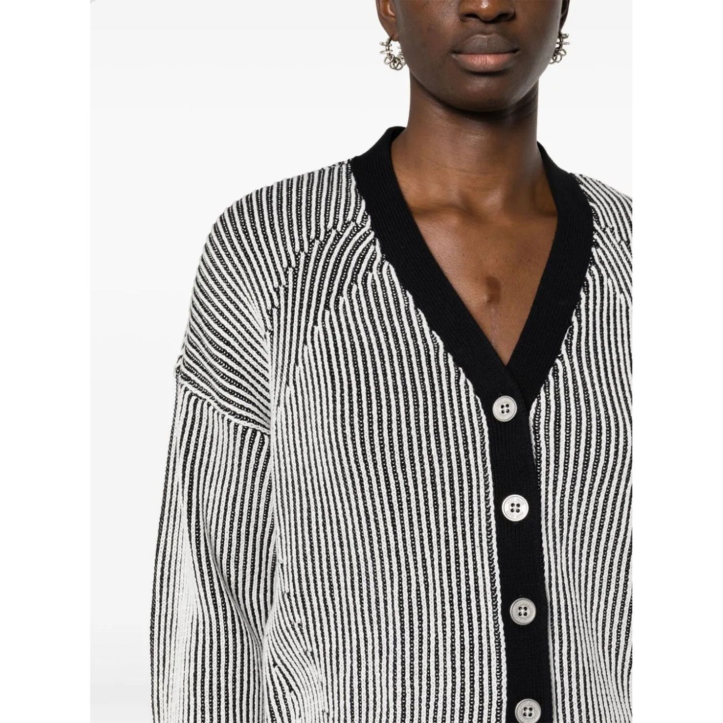 DKNY Kardiganas moterims, Juoda, Trnsfr rib cardigan 4