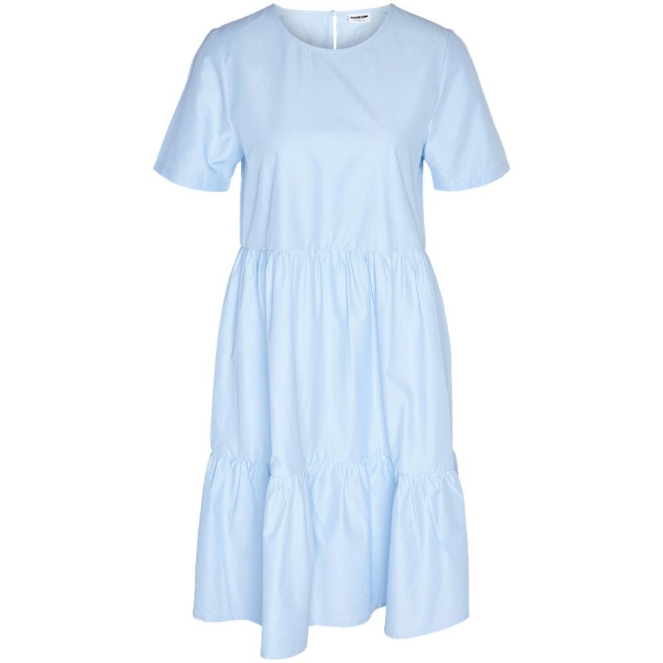 NOISY MAY Maxi suknelė moterims, Mėlyna, NMLOONE S/S  O-NECK D