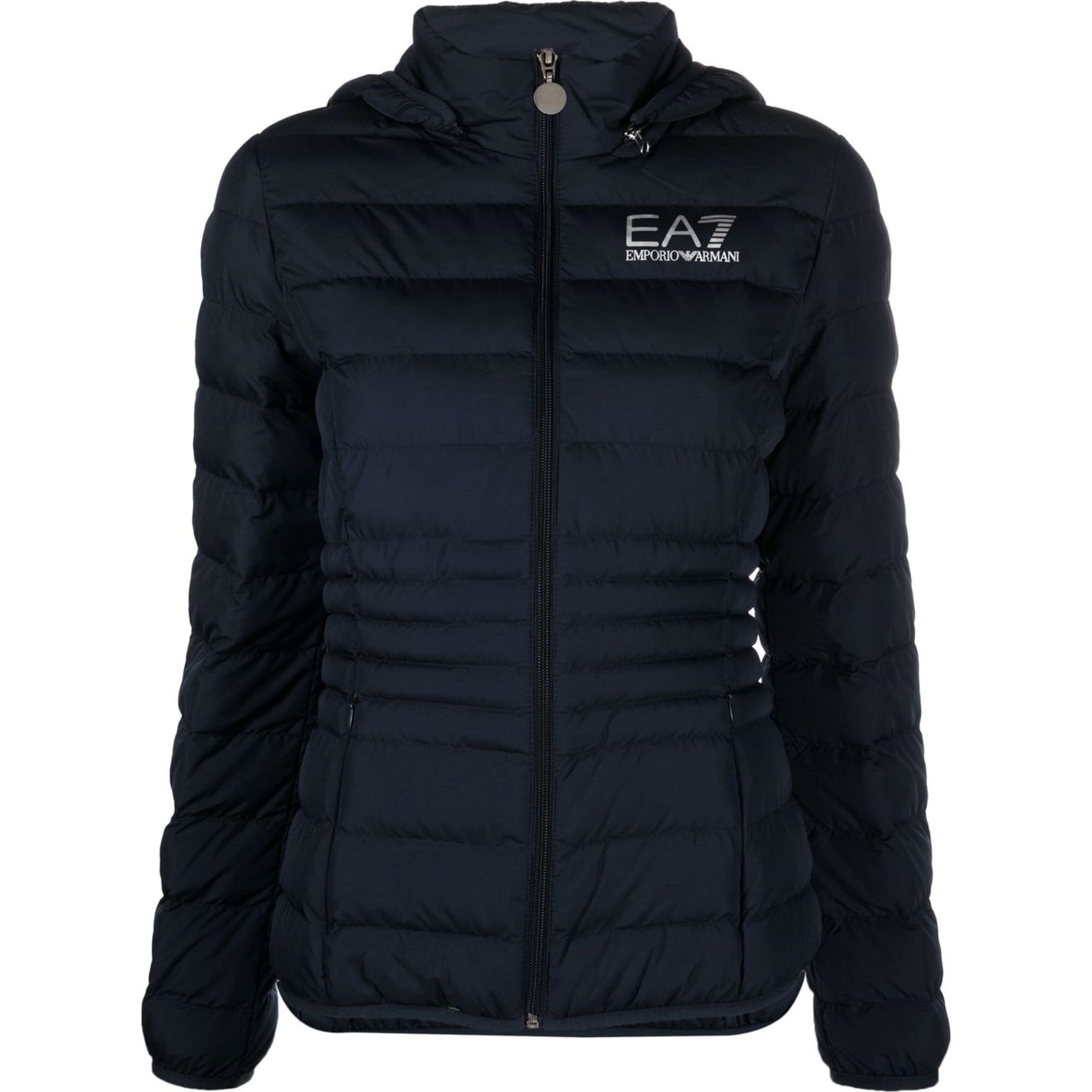 EA7 Pūkinė striukė moterims, Mėlyna, Train core down jacket