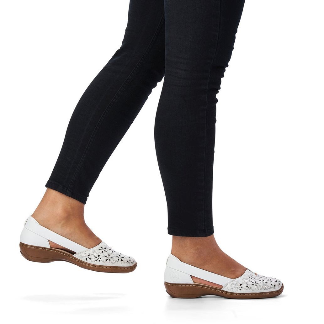 RIEKER Laisvalaikio bateliai moterims, Balta, LEISURE 2