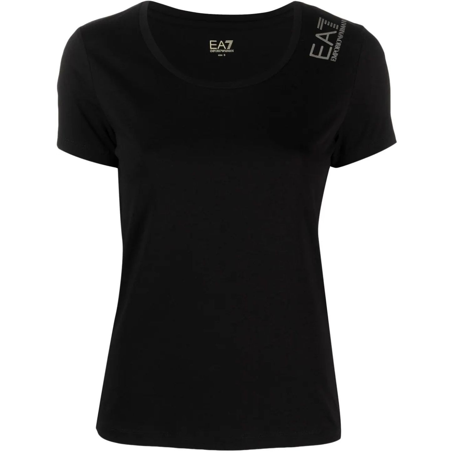 EA7 Marškinėliai trump. rankovėmis moterims, Juoda, T-shirt 1