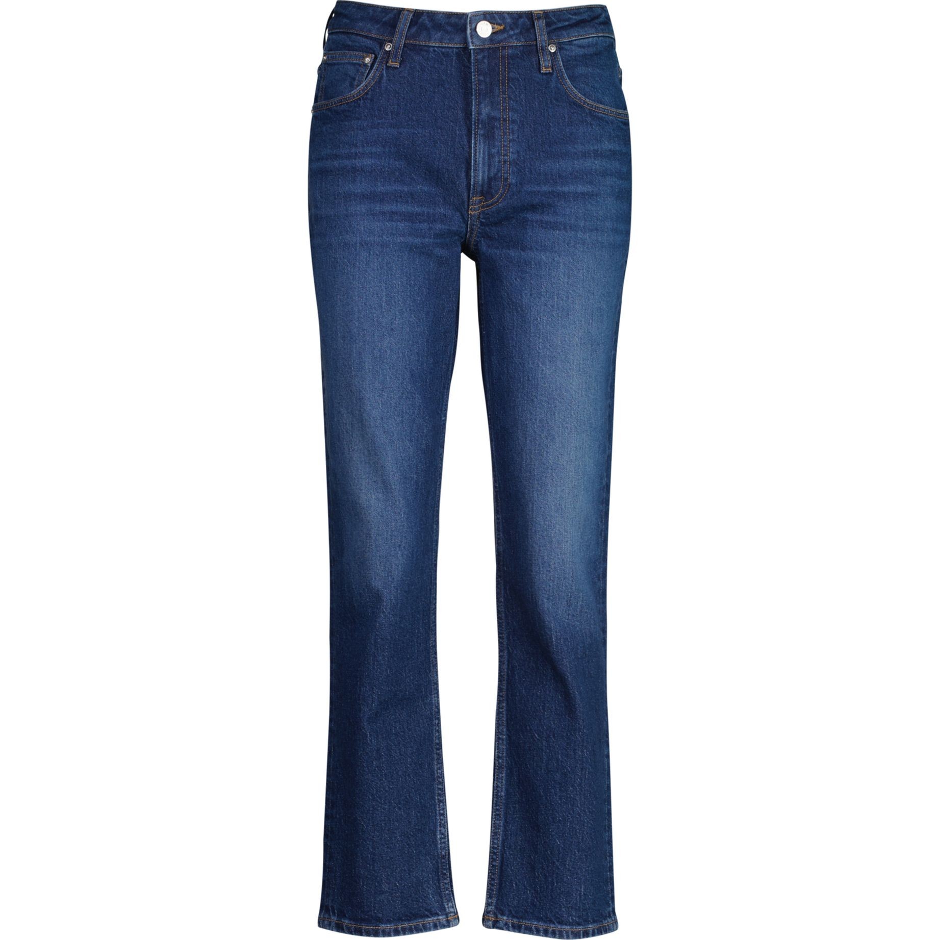 GANT Tiesūs džinsai moterims, Mėlyna, Straight cropped jeans