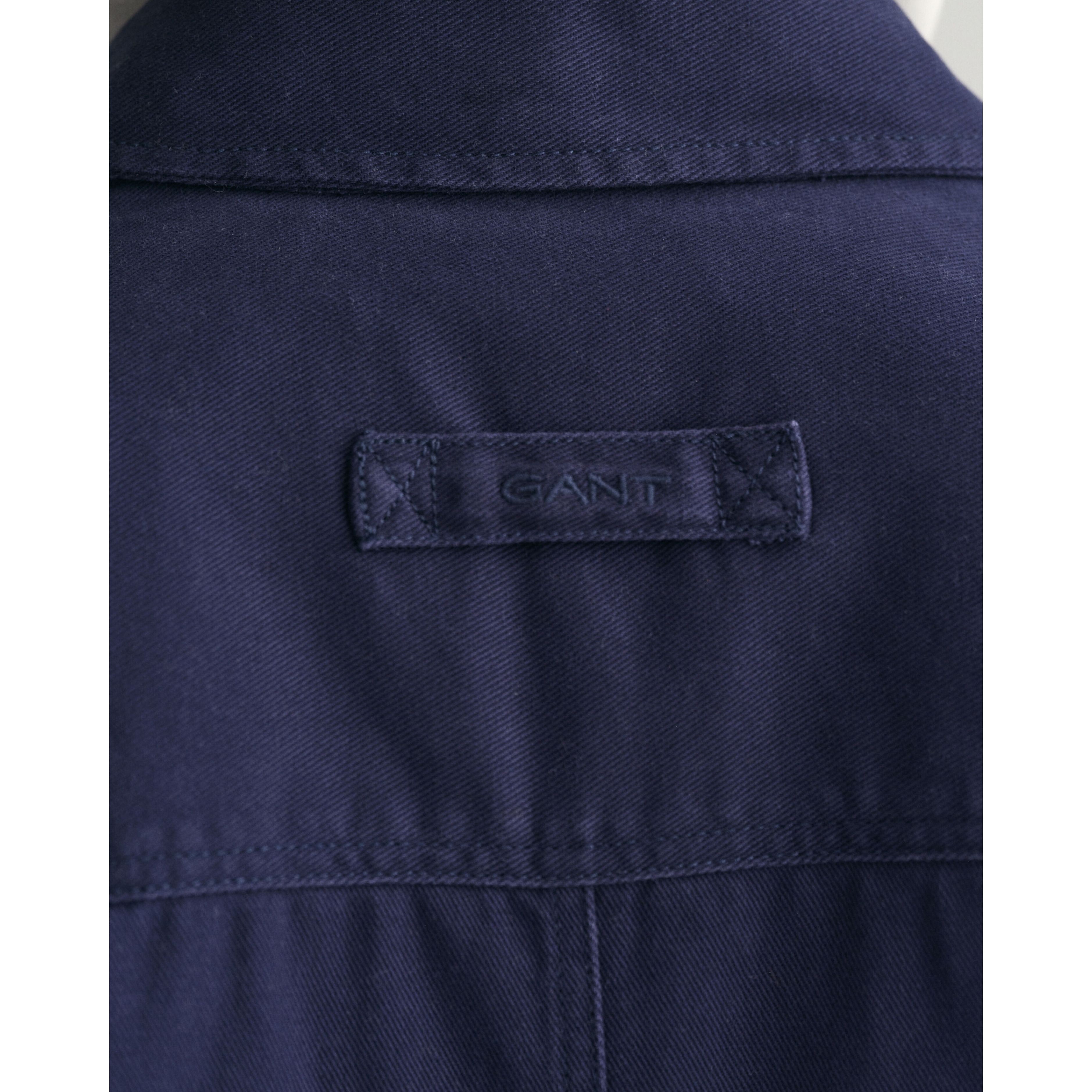 GANT Marškiniai vyrams, Mėlyna, BRUSHED TWILL OVERSHIRT 4