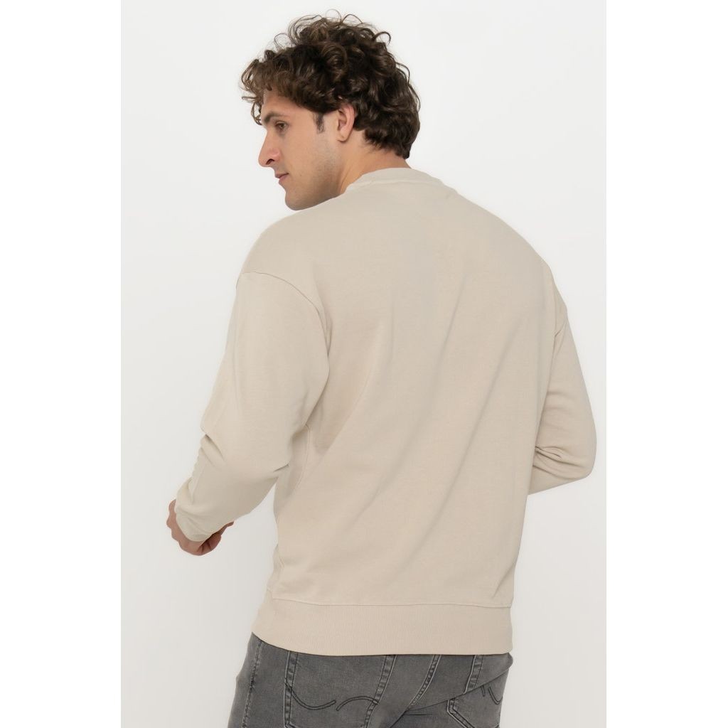 JACK & JONES Megztinis vyrams, Smėlio, Micah sweat crew neck 3