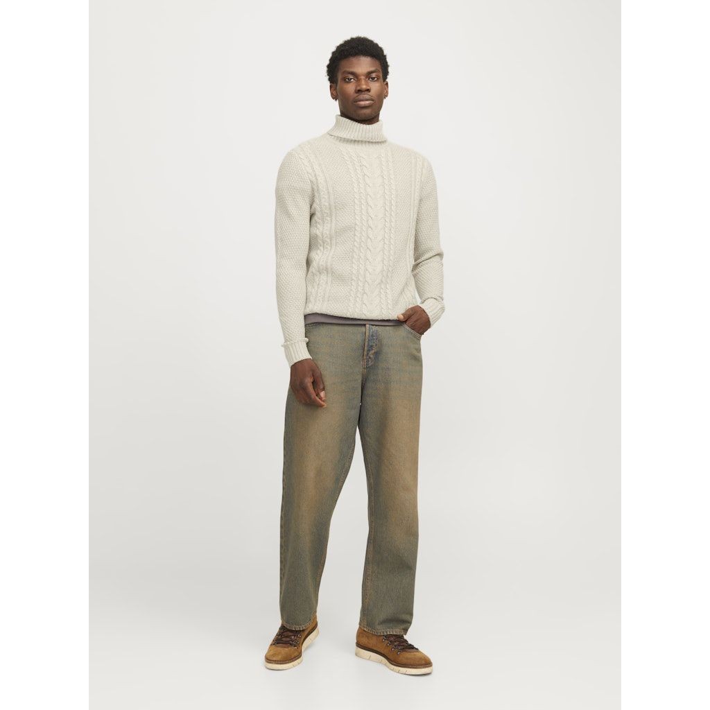 JACK & JONES Megztinis su kaklu vyrams, Balta, Craig knit roll neck 4