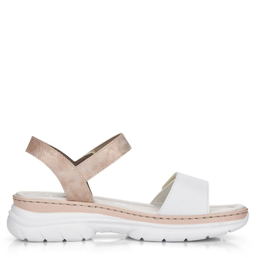 RIEKER Basutės moterims, Balta, SANDALS 4