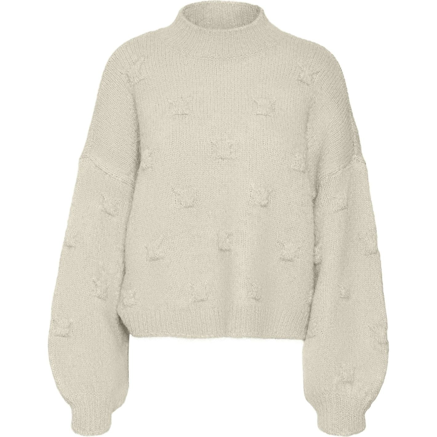 VERO MODA Megztinis su kaklu moterims, Smėlio, Gail highneck pullover 1
