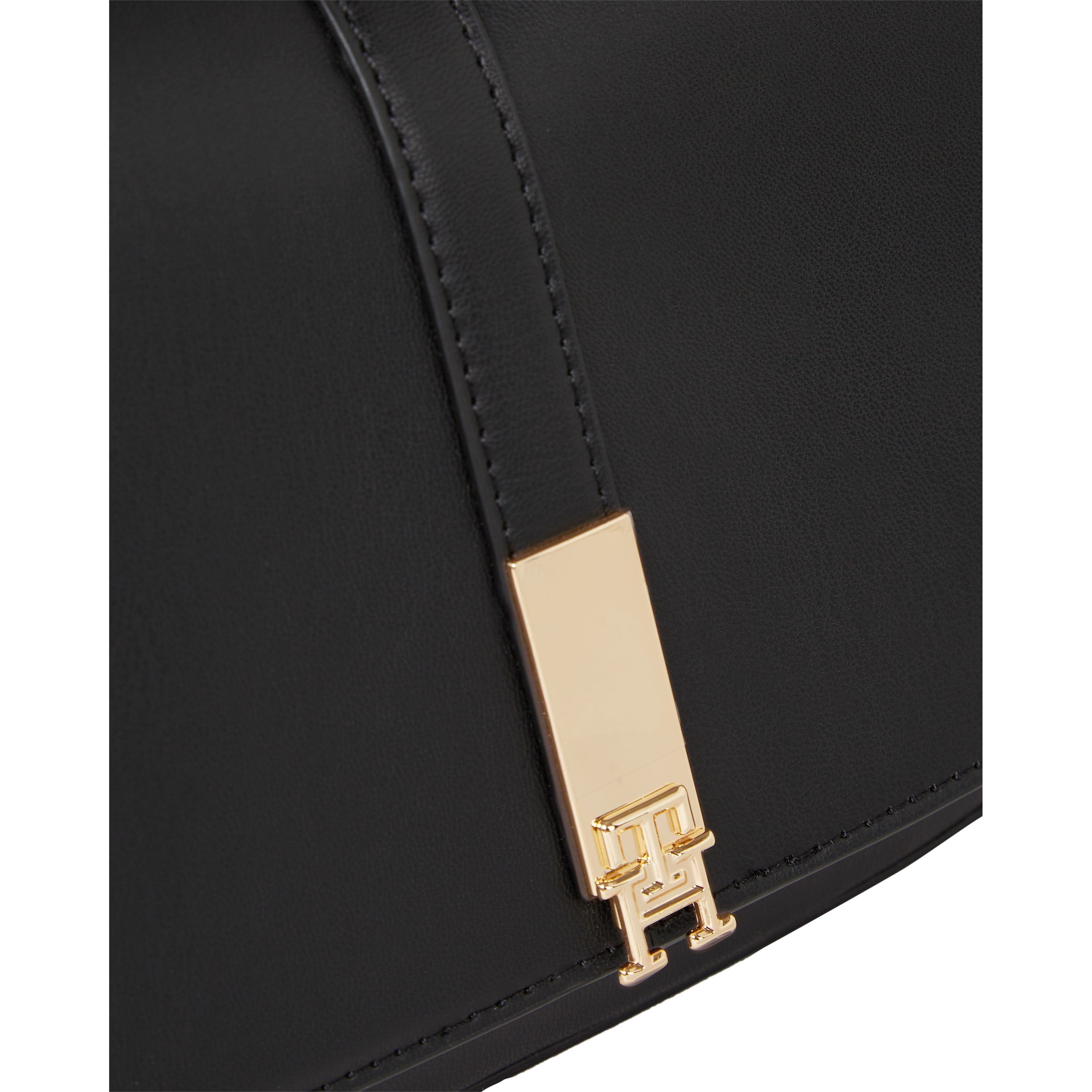 TOMMY HILFIGER Rankinė per petį moterims, Juoda, Heritage saddle bag 3