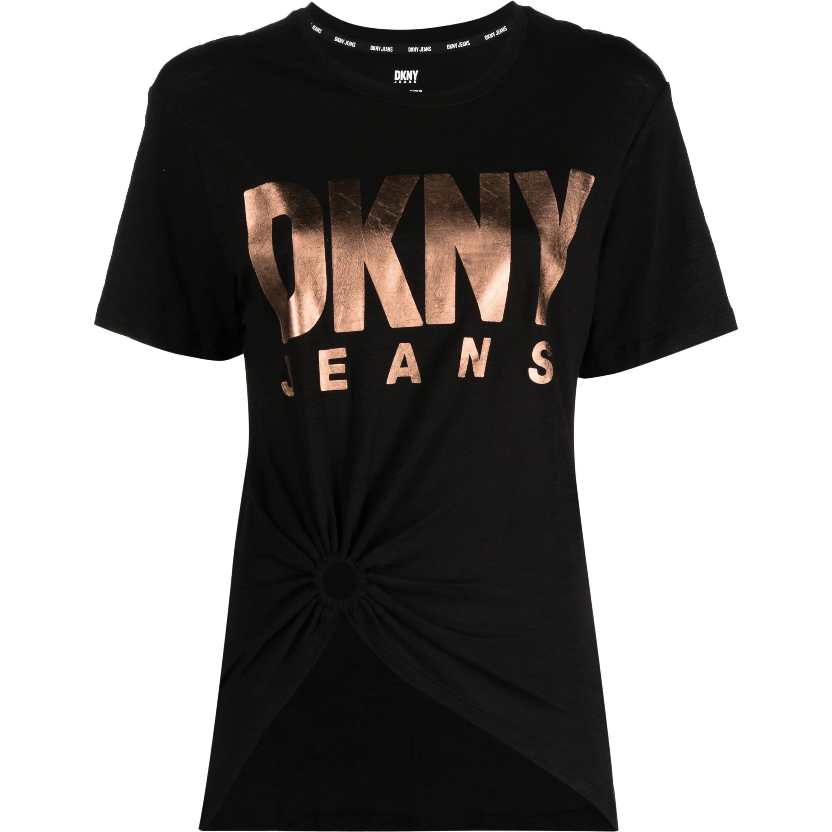 DKNY Marškinėliai trump. rankovėmis moterims, Juoda, S/s o ring logo t shirt 1